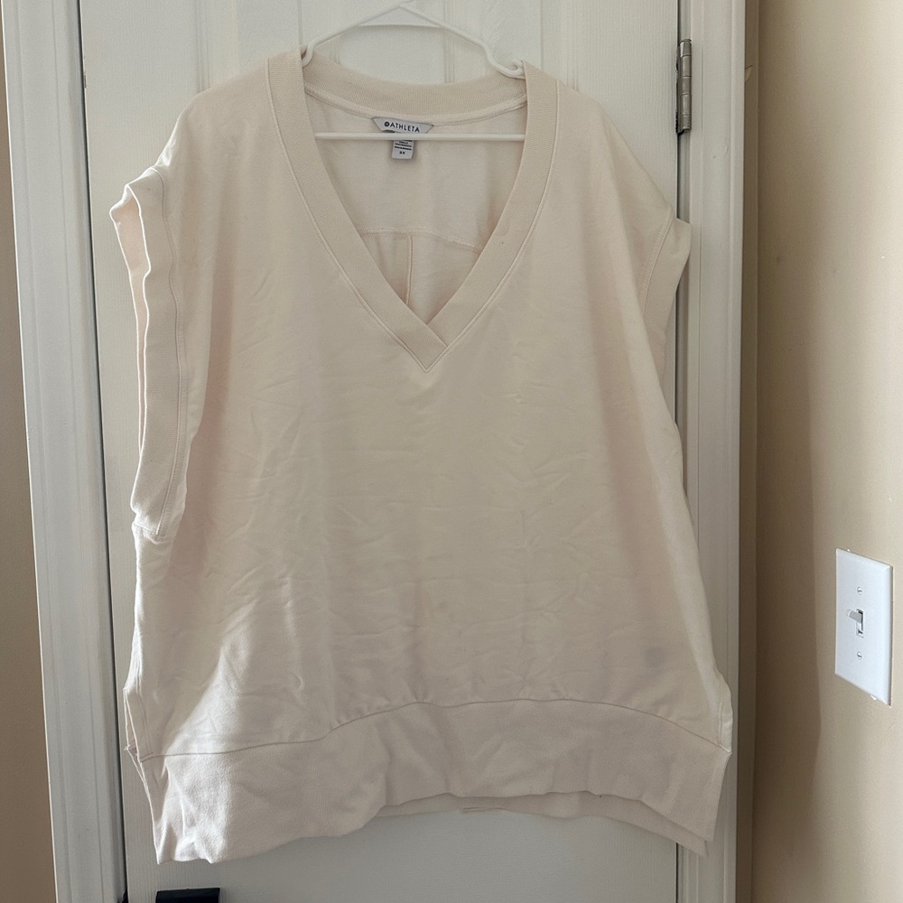 Athleta 3X off-white top.